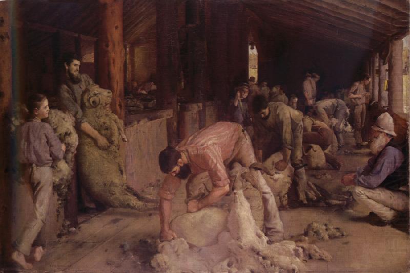 Tom roberts Shearing the rams china oil painting image